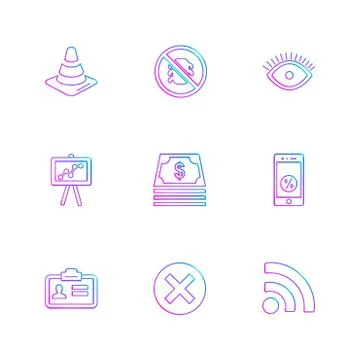 Seo , internet , user interface  , website  , money , code , eps icons set ve Illustrazione stock