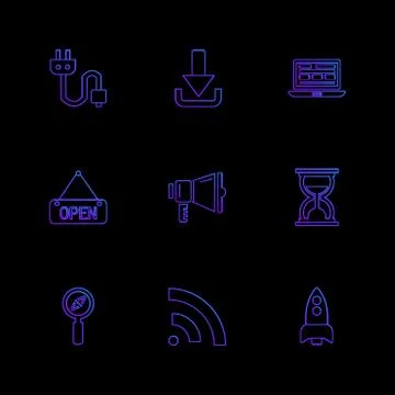 Seo , internet , user interface  , website  , money , code , eps icons set ve Illustrazione stock