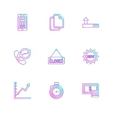 Seo , internet , user interface  , website  , money , code , eps icons set ve Illustration