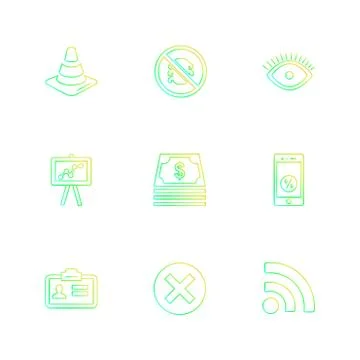 Seo , internet , user interface  , website  , money , code , eps icons set ve Stockillustratie