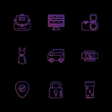 Seo , internet , user interface  , website  , money , code , eps icons set ve Illustrazione stock