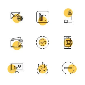 Seo , internet , user interface  , website  , money , code , eps icons set ve Illustrazione stock