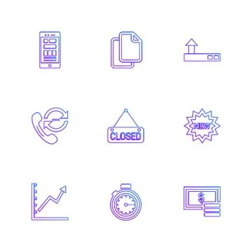 Seo , internet , user interface  , website  , money , code , eps icons set ve Illustrazione stock