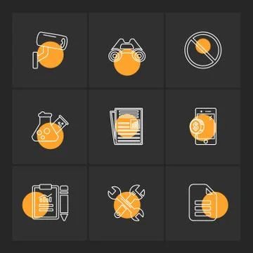 Seo , internet , user interface  , website  , money , code , eps icons set ve Stockillustratie