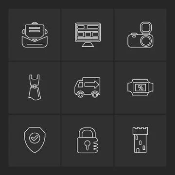 Seo , internet , user interface  , website  , money , code , eps icons set ve 스톡 일러스트