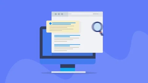 SEO keyword research on computer screen. Stock Footage 292961353