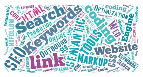 SEO Keywords Tag Cloud  - vector illustration Illustrazione stock