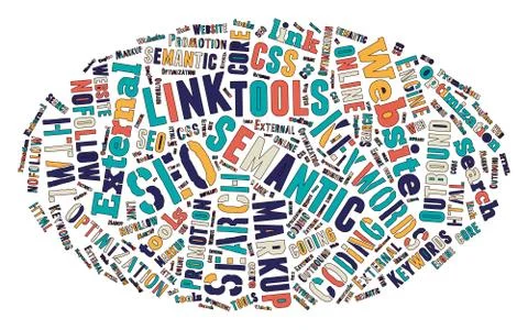 SEO Keywords Tag Cloud  - vector illustration Stock Illustration