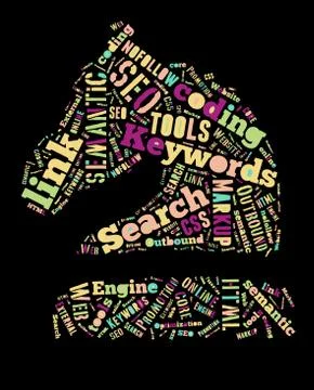 SEO Keywords Tag Cloud  - vector illustration Stock Illustration