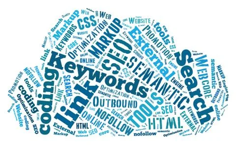 SEO Keywords Tag Cloud  - vector illustration Stock Illustration