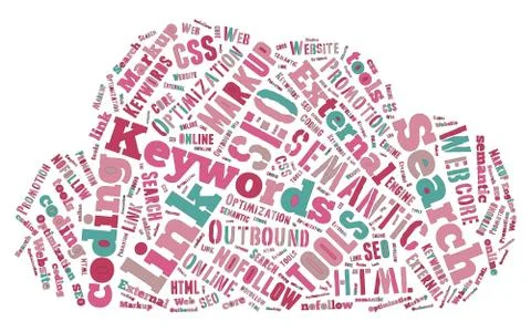 SEO Keywords Tag Cloud  - vector illustration Illustrazione stock