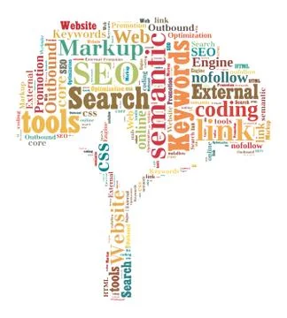 SEO Keywords Tag Cloud  - vector illustration 스톡 일러스트
