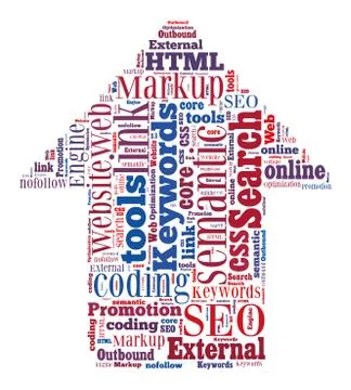 SEO Keywords Tag Cloud  - vector illustration Illustrazione stock