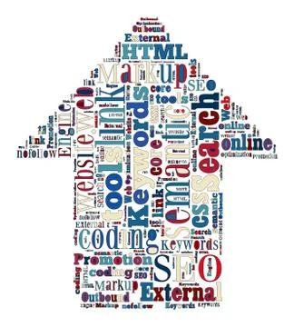 SEO Keywords Tag Cloud  - vector illustration Illustrazione stock