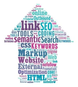 SEO Keywords Tag Cloud  - vector illustration Illustrazione stock