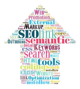 SEO Keywords Tag Cloud  - vector illustration Illustrazione stock
