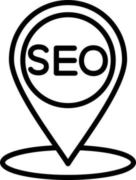 SEO Line Icon Design Stock Illustration
