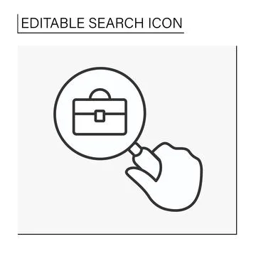 SEO line icon Stock Illustration