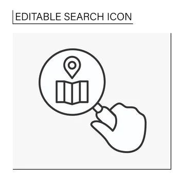 SEO line icon Stock Illustration