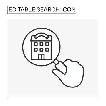 SEO line icon Stock Illustration