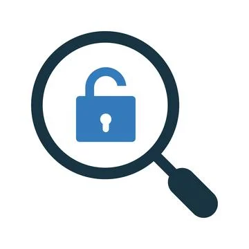 SEO Lock Open icon. Stock Illustration