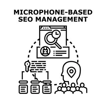 Seo management concept identifying target audience positioning Stock Illustration