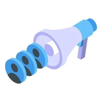 Seo megaphone icon isometric vector. Data information イラスト素材