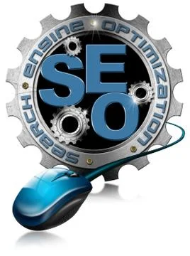Seo - metallic gear Illustrazione stock