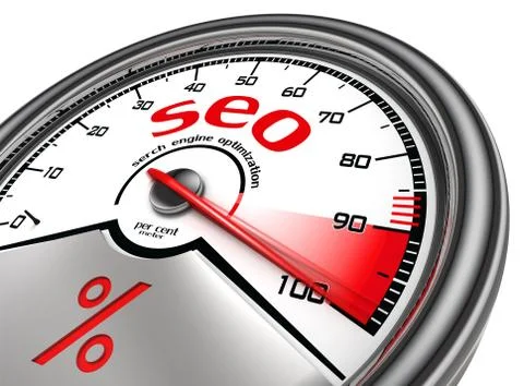 Seo meter hundred per cent Stock Illustration