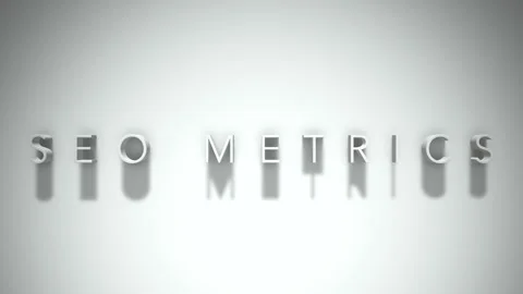 Seo metrics 3D title animation with shadows on a white background Stock Footage 297217044