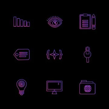 Seo , money , internet , bugs , network , eps icons set vector Stock Illustration