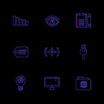 Seo , money , internet , bugs , network , eps icons set vector Stock Illustration