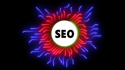 Seo neon glow digital network background loop 動画素材 330848213