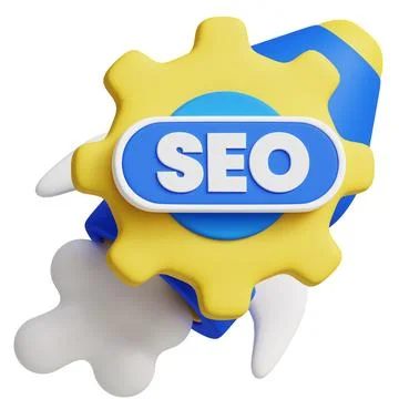 SEO Optimization 3d icon illustration. Stock Photos