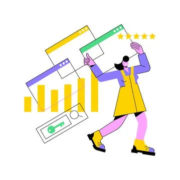 SEO optimization abstract concept vector illustration. Stock Illustration