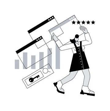 SEO optimization abstract concept vector illustration. 스톡 일러스트