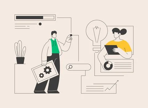 SEO optimization abstract concept vector illustration. Stockillustratie