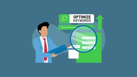 SEO Optimization and Keyword Analysis Concept for Digital Marketing cartoon.. 스톡 동영상 302529118