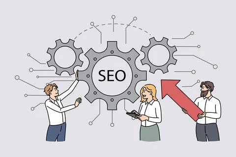 SEO optimization and strategy concept Stock Illustration