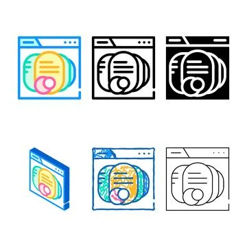 Seo optimization color icon vector color clean Stockillustratie