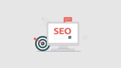 Seo Optimization Concept Animation Video - Transparent Video stock 306332749