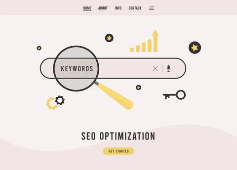 SEO Optimization concept. Search Engine Optimization digital marketing strategy Stock Illustration