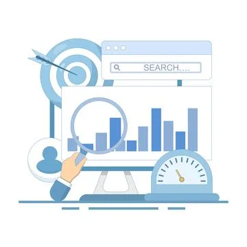 SEO optimization concept. Search Engine Optimization, Stockillustratie