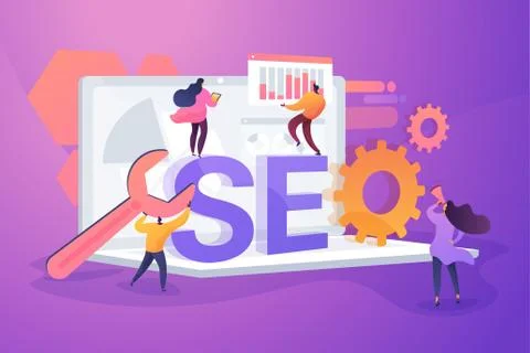 SEO optimization concept vector illustration Illustrazione stock