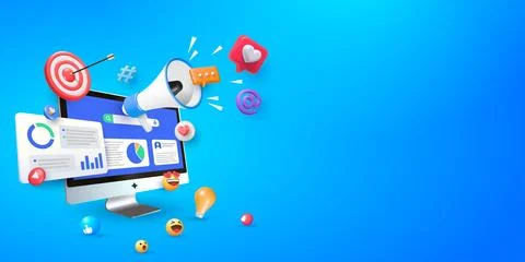 Seo optimization Digital marketing Illustrations 스톡 일러스트
