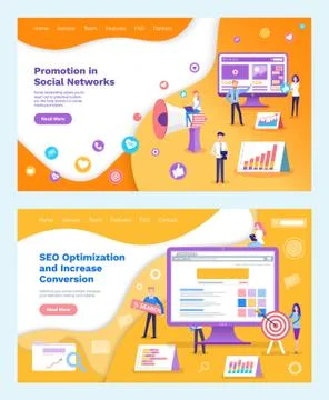 Seo Optimization Increase of Conversion, Marketing Illustrazione stock
