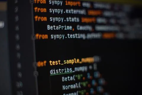 SEO optimization. Modern tech. PHP syntax highlighted. Writing programming fu Foto stock