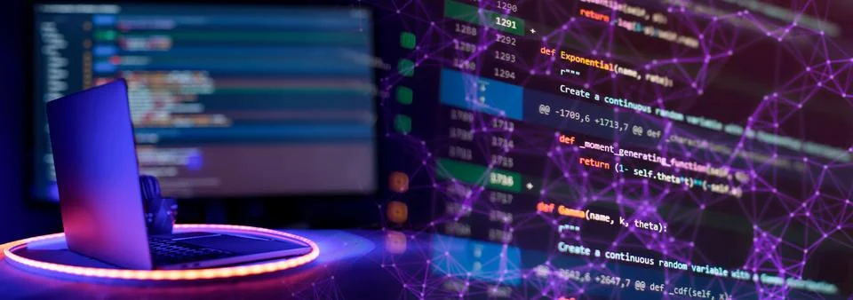 SEO optimization. Modern tech. PHP syntax highlighted. Writing programming .. Stock Photos