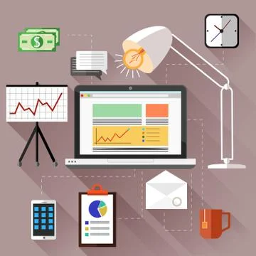 SEO optimization, programming process Stock Illustration