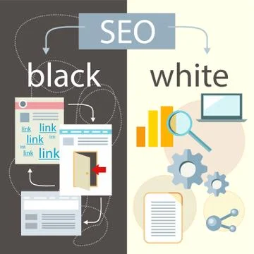 SEO optimization, programming process Stock Illustration